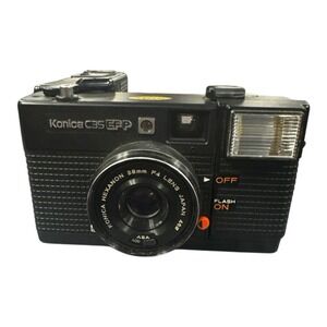 Vintage Konica C35 EFP Film Camera W/ Flash (38mm) Untested